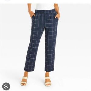 Blue Windowpane Trousers